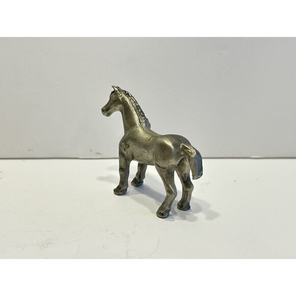 Vintage Collectible Fort Pewter Male Horse Figurine Animal. 2.5” - Picture 3 of 8
